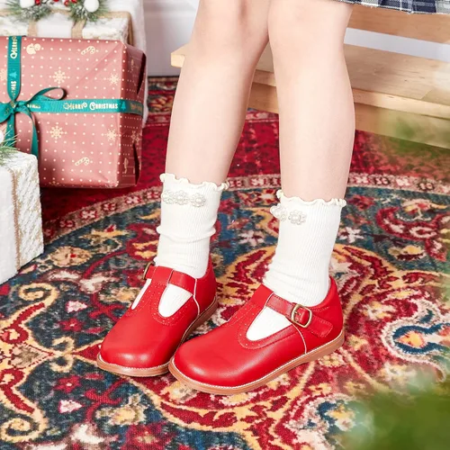 Vista 3 de Otter MOMO Vestido de uniforme escolar con tirantes en T para niña Mary Jane Flat