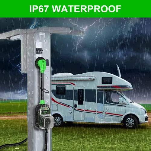 Vista 6 de EyGde Adaptador RV de 30 amperios a 50 amperios con protector de sobretensiones, NEMA TT-30P macho a enchufe hembra 14-50R, analizador de circuitos