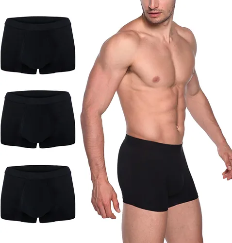 AIRCUTE Washable Absorbency Urinary Incontinence Underwear for Men Bladder Leakage Protection Boxer Briefs, 3 Pack