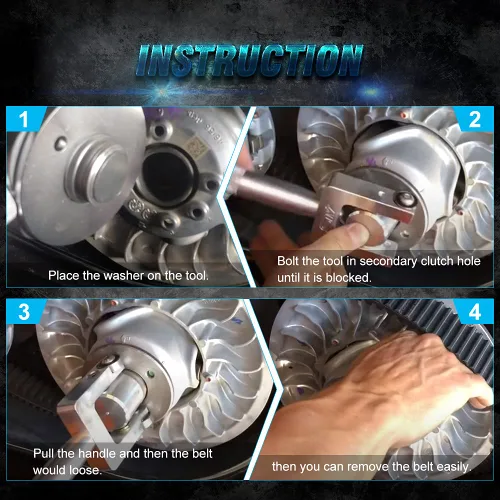 Vista 4 de X3 - Herramienta de cambio de correa compatible con Can-Am Maverick X3 Max DS RS MR RC Turbo R 2017-2021, se adapta a la base de rueda de 64 o 72