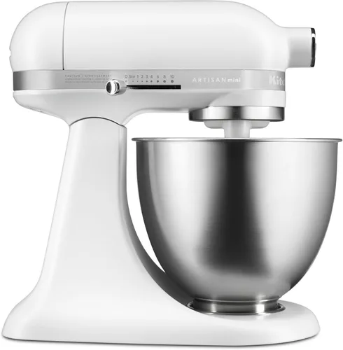 Vista 6 de Mini soporte mezclador de Serie tilt-head Stand KitchenAid Artisan, 3.5 Cuart, KitchenAid Mini, Plateado Contour