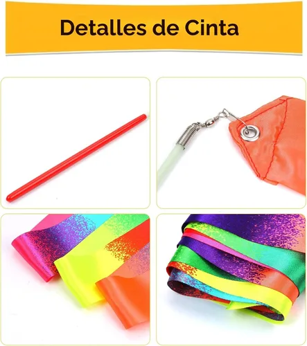 Vista 5 de dervea Paquete de 20 varitas bailarinas de cinta, recuerdos de fiesta