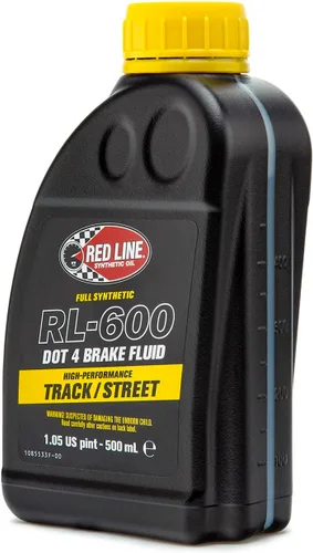 Vista 3 de Red Line 90404 RL-600 Líquido de frenos DOT 4 de alto rendimiento, 16.9 fl oz