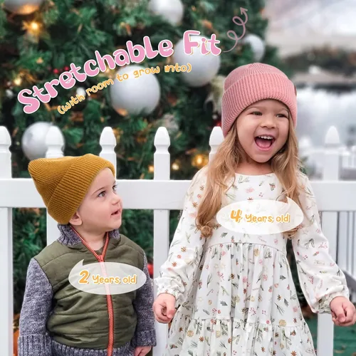 Vista 7 de FURTALK Gorros de invierno para niños y niñas, gorro de invierno para niños y niñas
