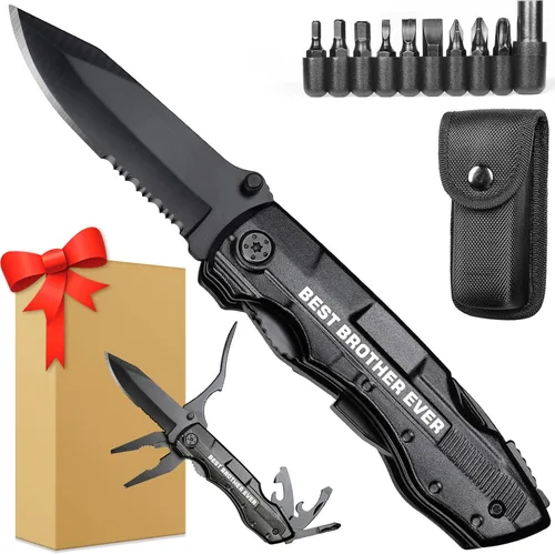 Vista 12 de Regalos de amor para el segundo aniversario para hombres, él, marido, cuchillo multiherramienta, regalos prácticos de aniversario de 2 años para él