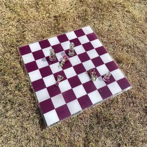 Vista 7 de RESINWORLD Chess Set - Large 12 Inch Checkers Board Mold & Full Size 3D Silicone Chess Piece Mold for Epoxy Resin
