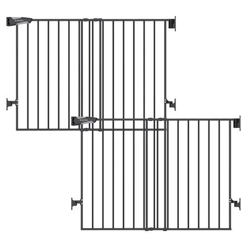 Vista 15 de Babelio Puerta de bebé para escaleras, cocina y puertas, sin barra inferior, operación con una sola mano, cierre automático, montaje de hardware