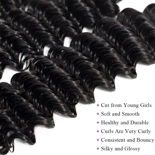 Vista 42 de Extensiones individuales de cabello humano rizado virgen brasileño Jerry rizado ondulado, un paquete de extensiones de cabello sin procesar grado