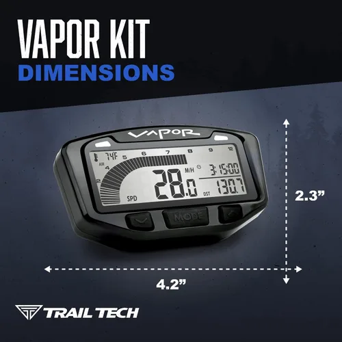Vista 5 de Trail Tech 752-113 Kit de medidor de tacómetro de velocímetro digital de vapor, Suzuki SV650 1999-2017