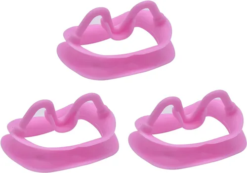 Vista 10 de Angzhili 3 piezas de abrebocas de silicona, retractor dental de mejillas para blanquear los dientes, retractor de labios intraoral reutilizable Azul