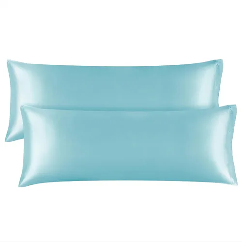 Vista 88 de BEDELITE Funda de almohada de satén para cabello y piel, súper suave y refrescante similar a las fundas de almohada de seda, paquete de 2 con cierre