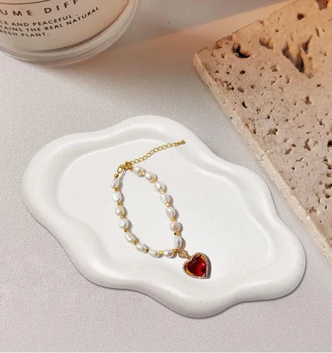 Vista 5 de Ceramic Jewelry Dish, Jewelry Tray Trinket Dish, Gold Cloud Trinket Tray Dorado