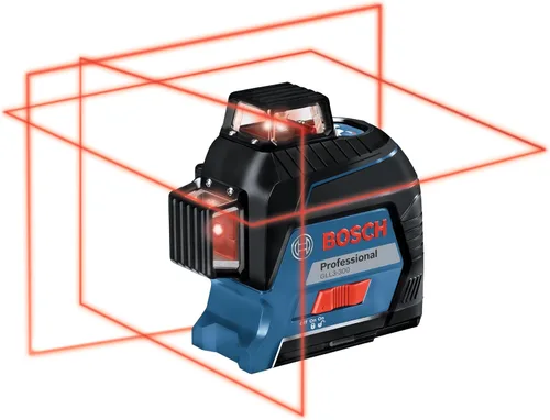 Vista 12 de BOSCH GLL3-330C Láser de línea de nivelación y alineación de tres planos conectado de 200 pies 12V Max de 360 grados, incluye batería de iones