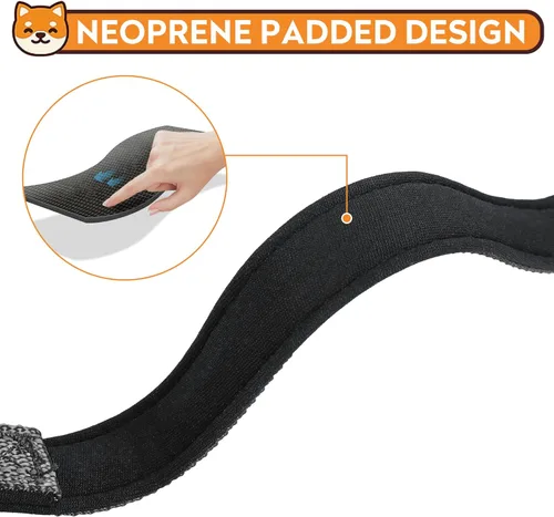 Vista 4 de Collar reflectante para perro, ajustable de neopreno suave acolchado de nailon para mascotas con hebilla para cachorros y perros pequeños, gatos