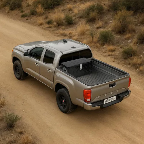 Vista 7 de 30" caja de herramientas de aluminio negro Camper W/Lock Pickup Truck Bed ATV Trailer Storage