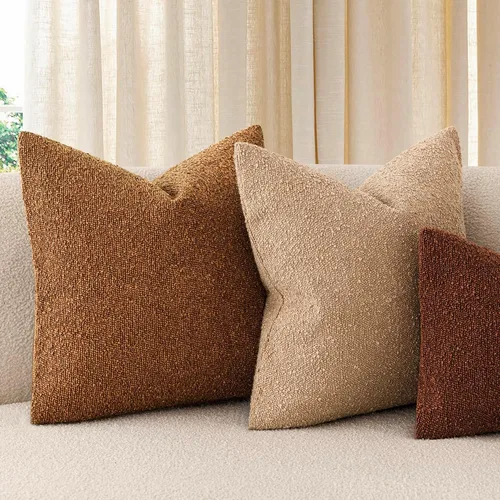 Vista 186 de Foindtower - Paquete de 2 fundas de almohada con textura de rizo, fundas de almohada sólidas, acogedoras, decorativas, tejidas, para silla, sofá