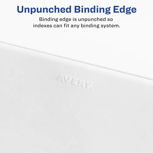 Vista 3 de Avery Separadores legales individuales Avery Style, tamaño carta, pestaña lateral #8 (11918)