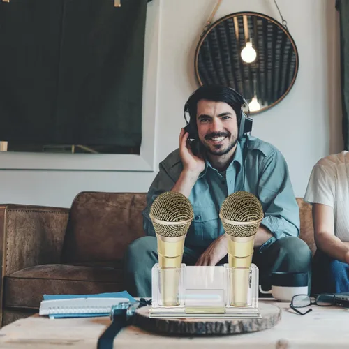 Vista 4 de Acrylic Desktop Microphone Stand Mic Base Stable Mic Holder Organizer for Tabletop Use in Ktv Karaoke Studio