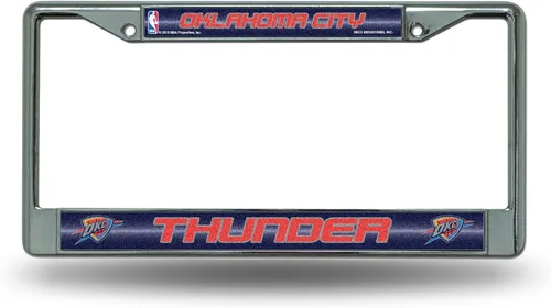 Vista 26 de NBA Bling Chrome License Plate Frame with Glitter Accent