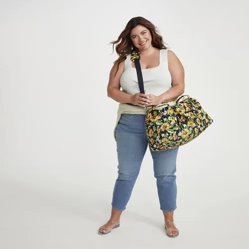 Vista 7 de Vera Bradley Bolsa de viaje mediana de algodón para mujer