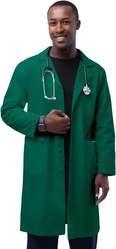 Vista 13 de Adar Universal delantal de laboratorio 99 cm con bolsillos internos para hombre Azul marino