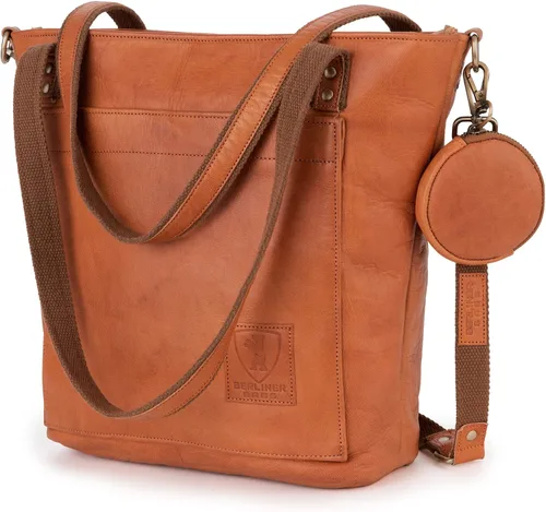BERLINER BAGS Bolso tote vintage de cuero genuino Verona, bolso de mano, comprador grande, bolsa de trabajo para mujer