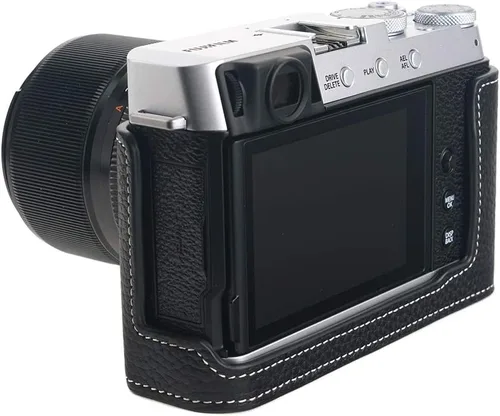 Vista 5 de TP Original Hecho a mano de cuero auténtico medio cámara caso bolsa cubierta para FUJIFILM X-E4 XE4 color negro
