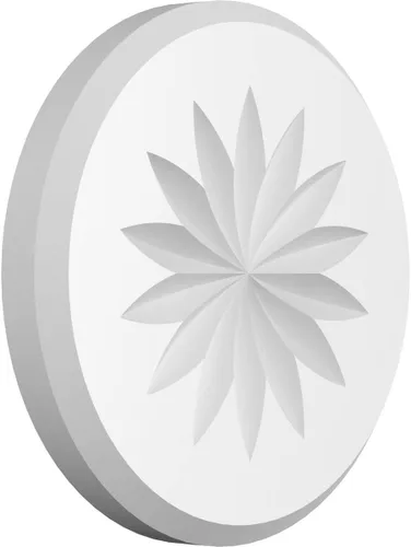 Vista 9 de Ekena Millwork ROSP030X030X100GRY10 Roseta estándar con borde biselado, 3.0 in de ancho x 3.0 in de alto x 1.0 in, PVC