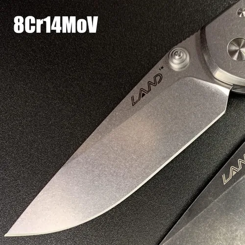 Vista 3 de LAND al aire libre caza supervivencia camping EDC herramienta bolsillo plegable cuchillo (810)