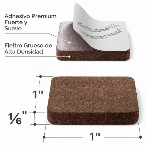 Vista 6 de X-PROTECTOR Almohadillas de Fieltro para Muebles - 32 PCS de 1 1/2" Protectores de Piso para Patas de Sillas y Muebles - ¡Protege Tus Pisos
