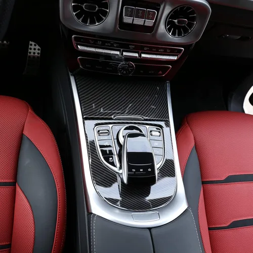 Vista 12 de YIWANG - Pegatinas para marco de consola central de Mercedes Benz Clase G W463 2019 2020, color plateado