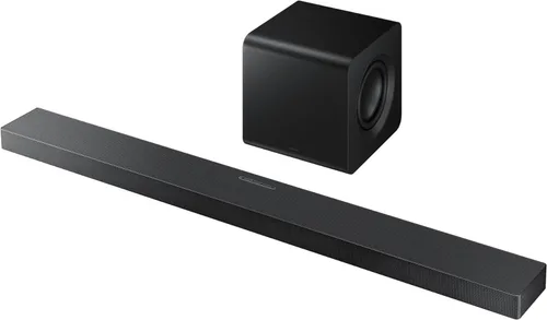 Vista 13 de Samsung Barra de sonido de la serie B HW-B400F - Audio de cine en casa de 2.1 canales con subwoofer inalámbrico, graves profundos, optimización