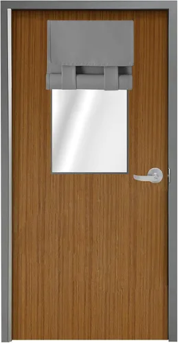 Vista 45 de WdFour Persianas Opacas para Ventanas y Puertas, Diseño Oscurecedor Bloquea Vistas, Bloqueo. (10W x 42L, 1 Panel, Gris Claro)