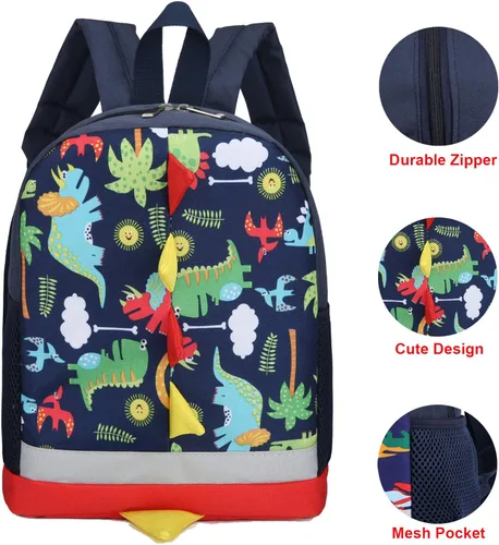 Vista 3 de HWJIANFENG Kids Backpack Toddler Backpack Cute Mini Dinosaur Backpack for Boys Baby Daycare Bag Schoolbag Boys Girls