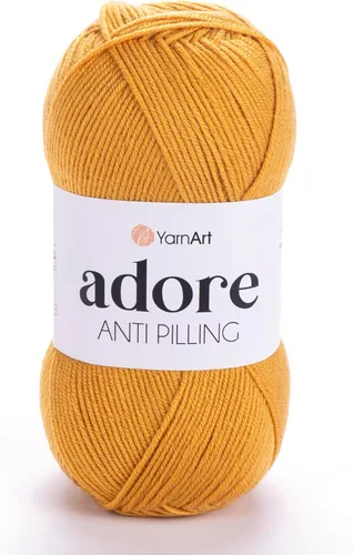 Vista 40 de 1 madeja YarnArt Adore, hilo antipilling, 100% acrílico antipilling, 100 g (3.5 oz), 280 m (306 yd), 3: Light-DK, Verde bebé - 358