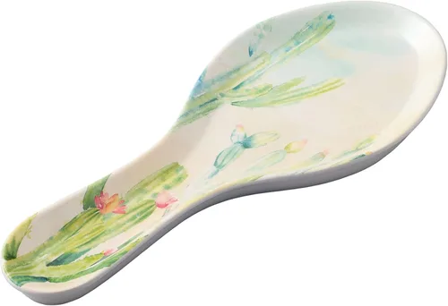 Vista 7 de UP ware Bird of Paradise - Soporte de cuchara de melamina para estufa, encimera de cocina y mesa de comedor, 9.625 pulgadas, multicolor