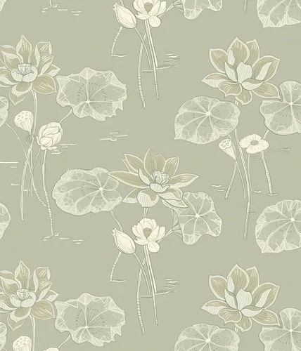 Papel tapiz vintage para despegar y pegar, papel de contacto floral marrón, 16.14 x 197 pulgadas, Lotus, impermeable, extraíble, para decoración de