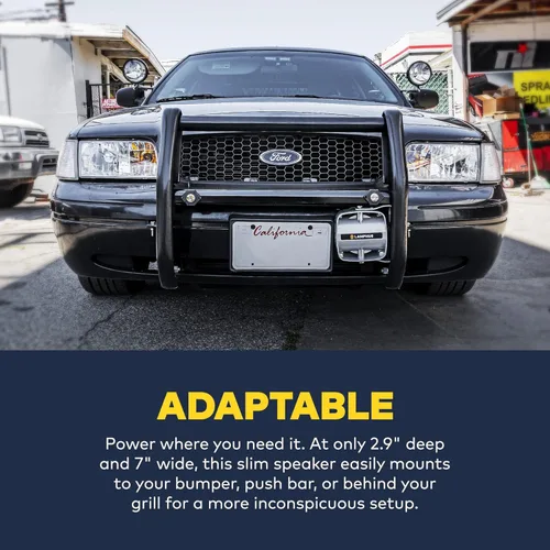 Vista 3 de SoundAlert - Altavoz compacto de sirena de 100 W [120-130 dB] [IP66 resistente al agua] [universalmente compatible] Altavoz de bocina de aire