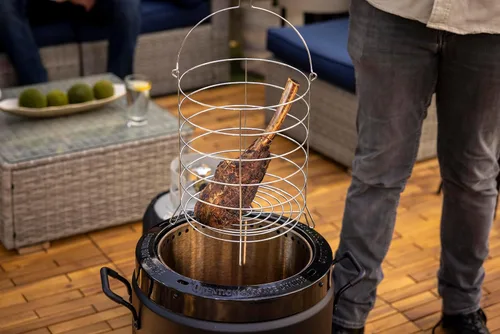Vista 3 de Charbroil® La Gran Facilidad® TRU-Tecnología de Cocina Infrarroja™ Freidora de Pavo de Gas Propano de Acero Inoxidable Sin Aceite, Negra - 17102065