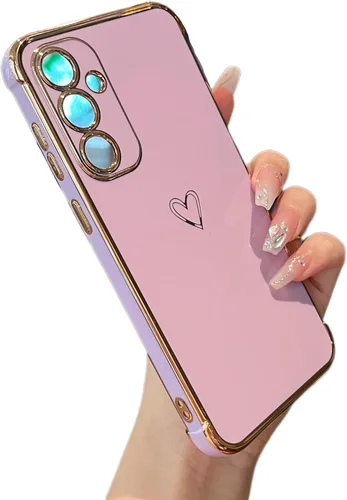 Vista 27 de ZTOFERA Funda diseñada para Google Pixel 7a, bonito diseño de corazones de amor con borde chapado y protección de lente de cámara, para Google Pixel