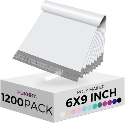 Vista 25 de Fuxury 100 sobres de envío de polietileno negro de 10 x 13 pulgadas, sobres autosellables, bolsas personalizadas para boutique, sobres multiusos