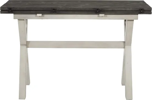 Vista 8 de OSP Home Furnishings Kristen - Escritorio extensible abatible para mesa de comedor, acabado carbón