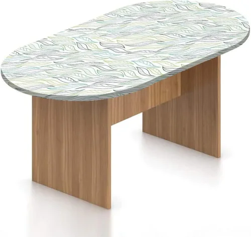 Vista 15 de Mantel ovalado ajustable para mesa de patio, mantel de poliéster elástico con hojas de arce colorido y otoño, se adapta a mesas ovaladas de hasta 36