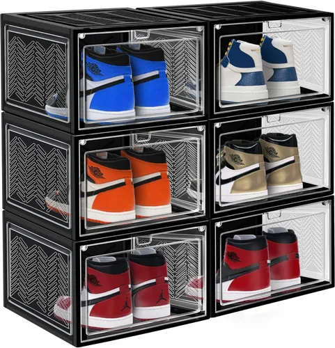 Cajas de zapatos para zapatos, organizador de zapatos para armario, cajas de almacenamiento de zapatos, cajas de zapatos transparentes, cajas de