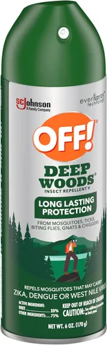 Vista 5 de OFF! Deep Woods - Spray repelente de insectos con 25 % de DEET que proporciona hasta 8 horas de protección contra mosquitos, 6 onzas (paquete de 3)