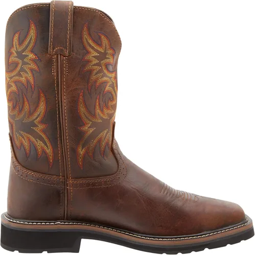Vista 6 de Justin Original botas de trabajo altas con punta cuadrada de acero para hombre