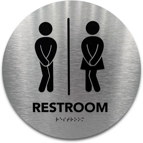 Vista 7 de GDS - Letrero de baño para baño con todo género, compatible con la ADA, accesible para silla de ruedas, iconos elevados y braille de grado 2