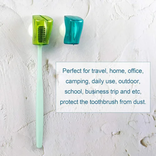Vista 8 de AUEAR, Paquete de 3 fundas para cabezales de cepillo de dientes con ventosa antipolvo para espejo de pared para cepillos de dientes, funda
