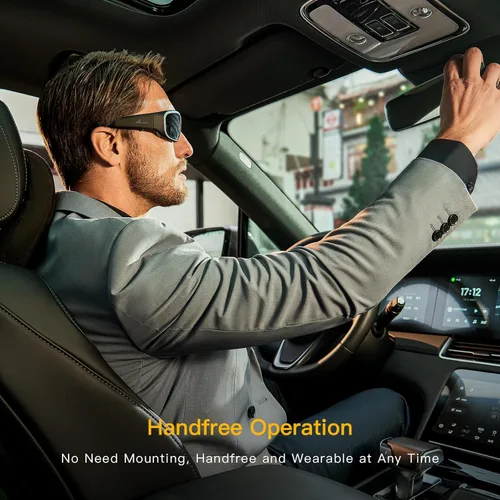 Vista 4 de OHO Ultra-Thin Lightweight Sports Camera Sunglasses, 24MP Camera, 1080P Video, Water Resistant UV400 Lens