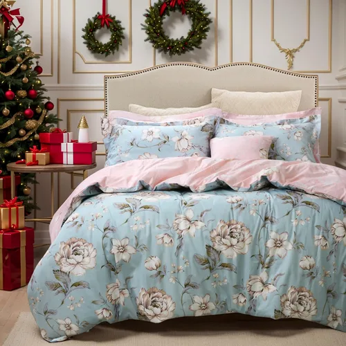 Vista 26 de FADFAY Juego de funda de edredón con estampado floral de roseta, juego de ropa de cama de encaje con volantes para niñas, 3 piezas, tamaño individual